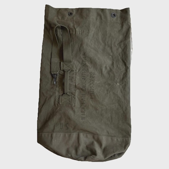 Vietnam War Era US Military Duffel Bag / Sea Bag – Canvas OD Green
