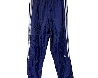 Pantalón deportivo Adidas vintage con pernera ancha ajustable y forro cortavientos XL