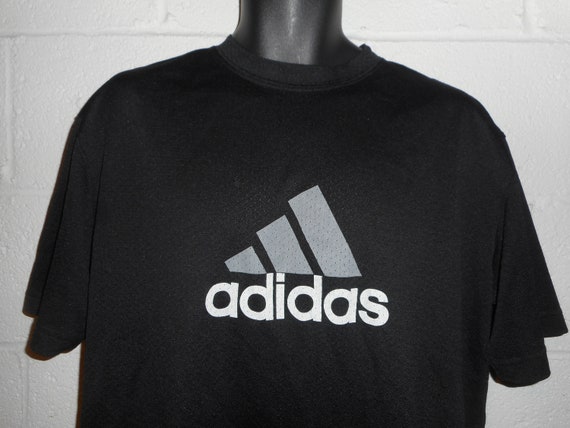 verrassing zomer annuleren Vintage 90s Adidas 3 Stripes Mesh Polyester T-shirt Oversized - Etsy