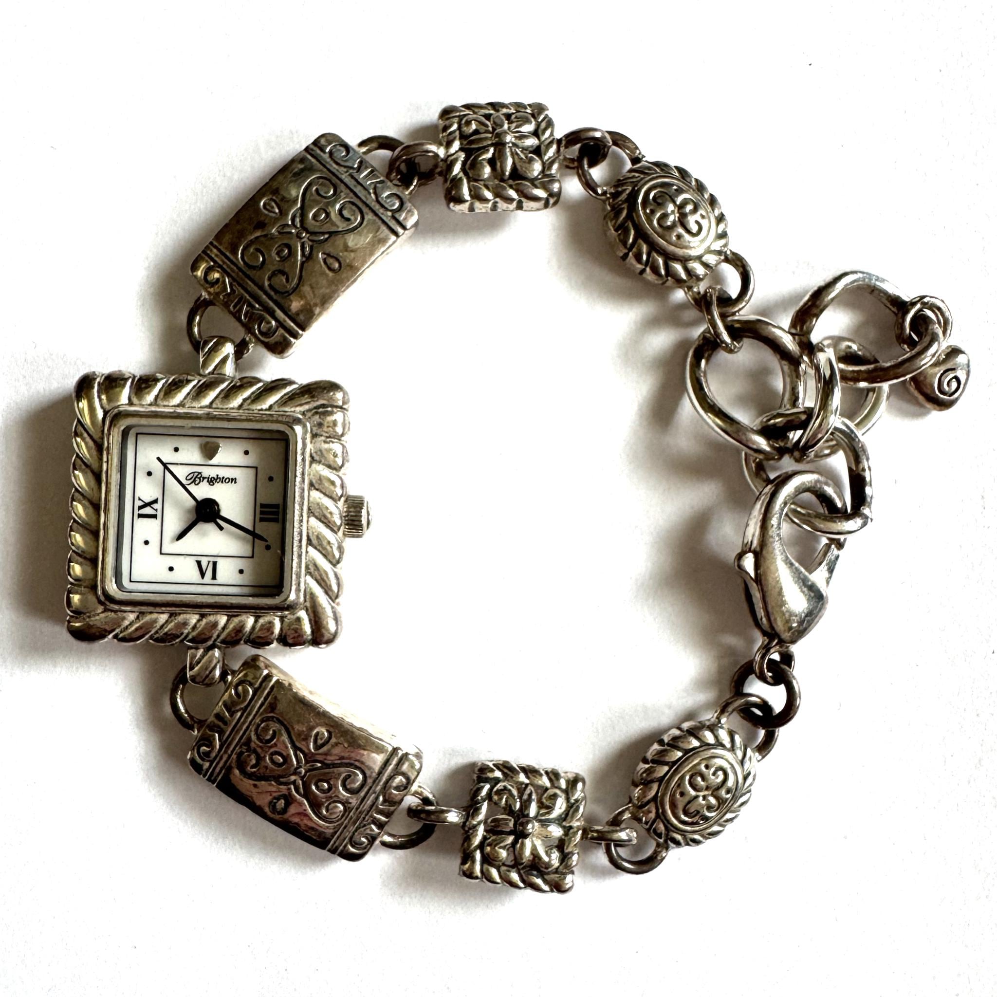 Brighton Pedigree Cat Silver Plated Filigree Chain Roman Women\'s Round Watch Brighton Watches - Etsy Ireland main image 3