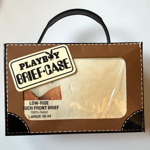 VTG Playboy Porte-documents Années 70 Taille Basse Slips Sous-Vêtements L Deux Paires Neuf Vieux Stock