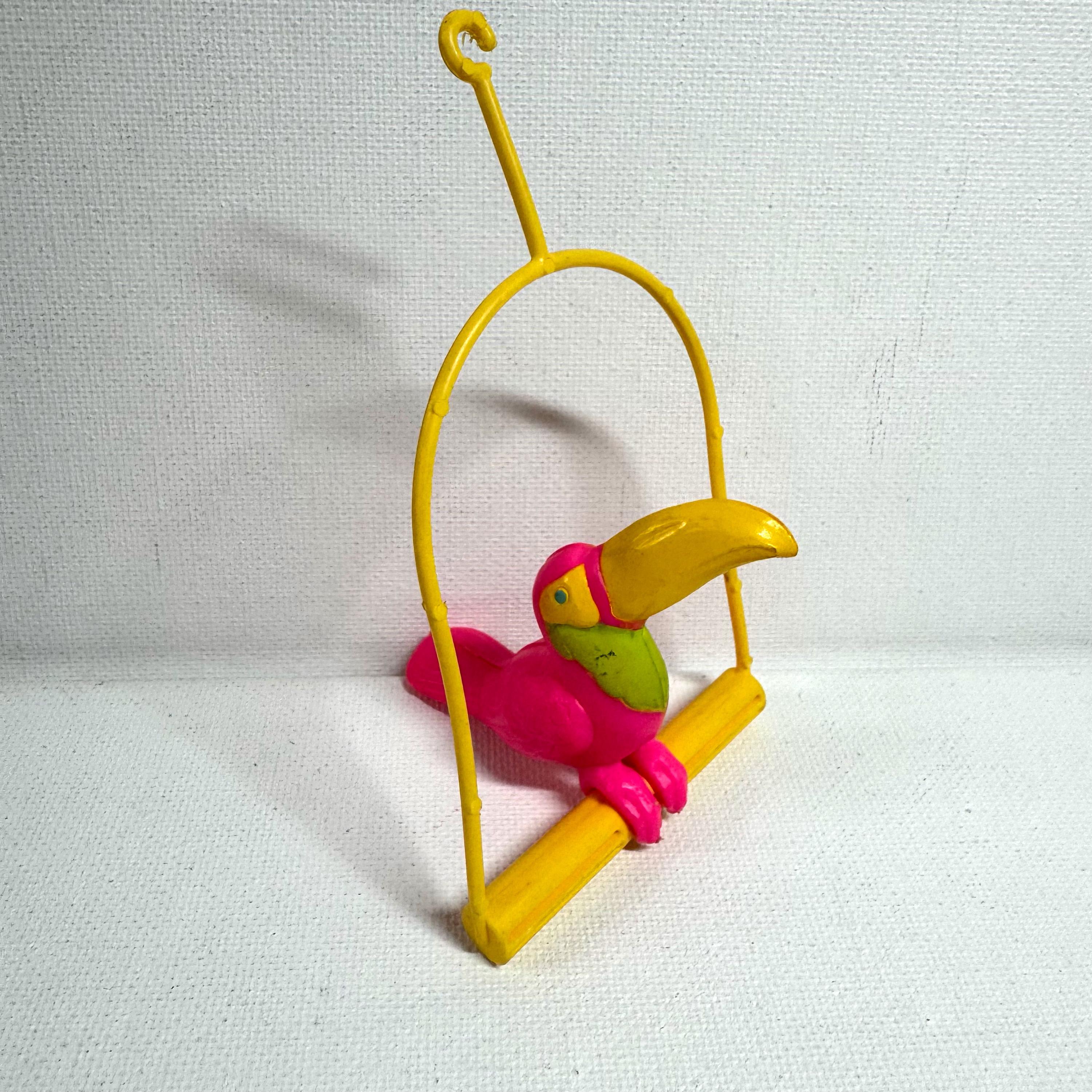 1987 Barbie Island Fun Hut Toucan Bird With Perch Vintage
