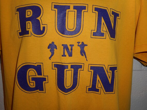 Vintage 90s Football Run N Gun 84 T Shirt Large Etsy