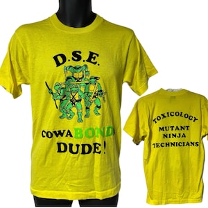 Vintage DSE CowaBONDa Dude TMNT Toxicology Technician Tee M Screen Stars SS