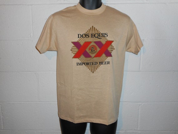 Vintage 80s Dos Equis Imported Beer T-Shirt Fits … - image 3