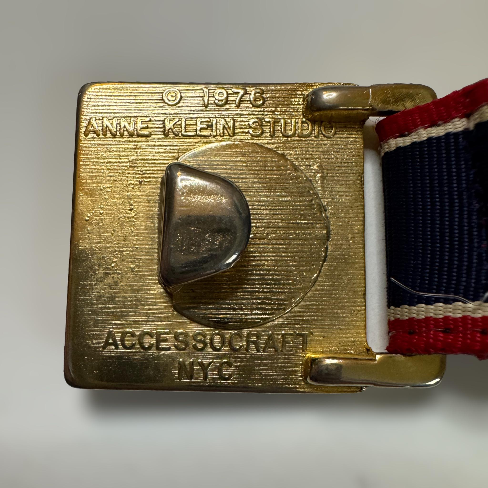 Vintage Anne Klein 1976 Accessocraft NYC Gold Lion Buckle  display picture 1