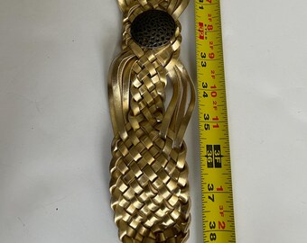 Vintage Y2K Boho Gold Woven Braided Statement Belt Large  display picture 1