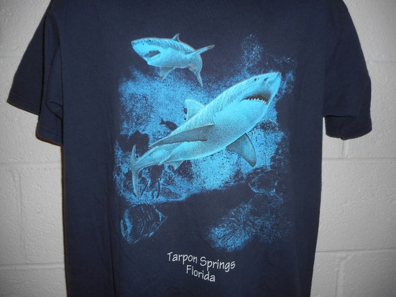 Vintage Tarpon Springs Shark T-Shirt Large - image 3