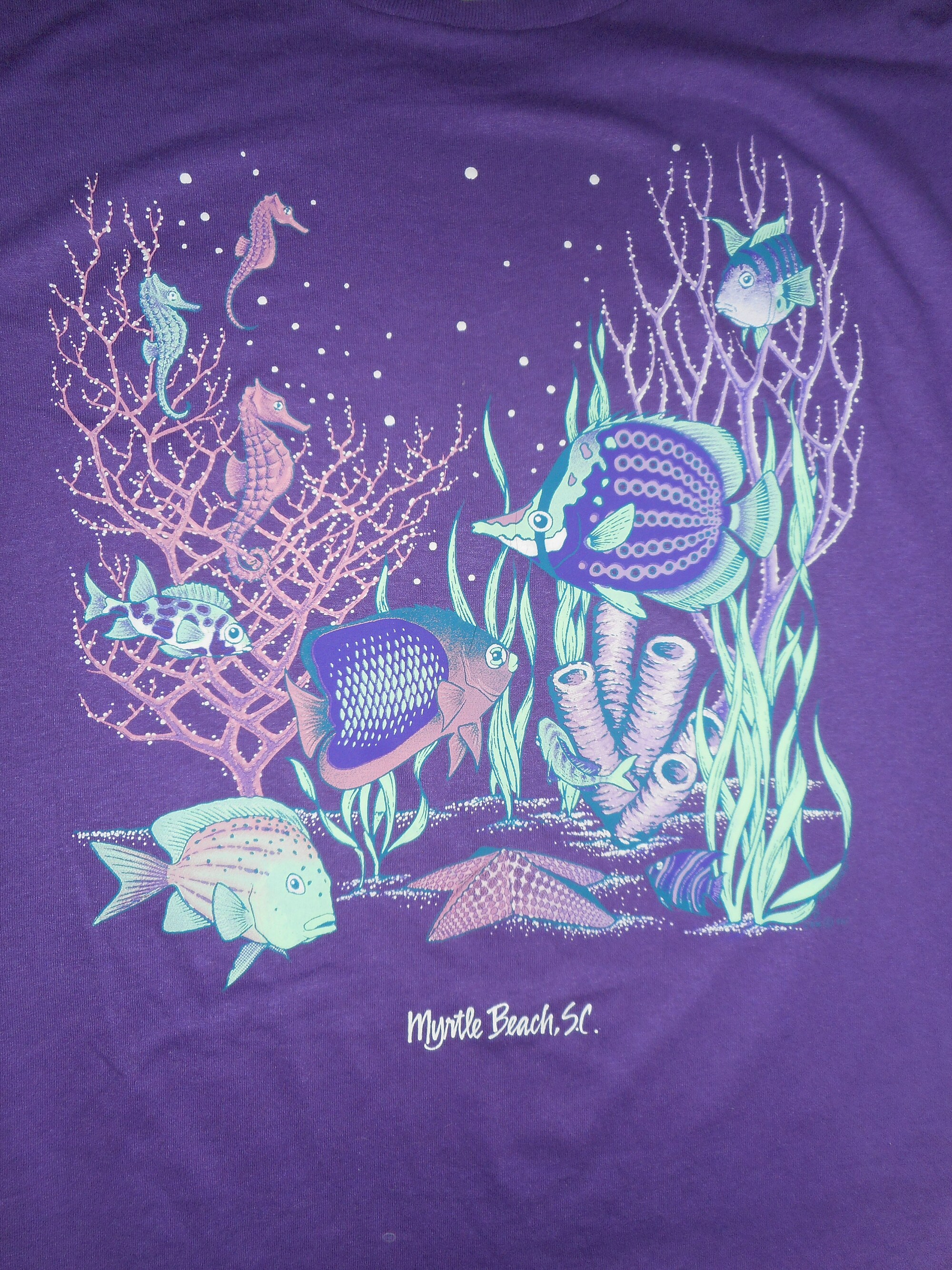 Vintage 90s Fish Myrtle Beach South Carolina T-Shirt