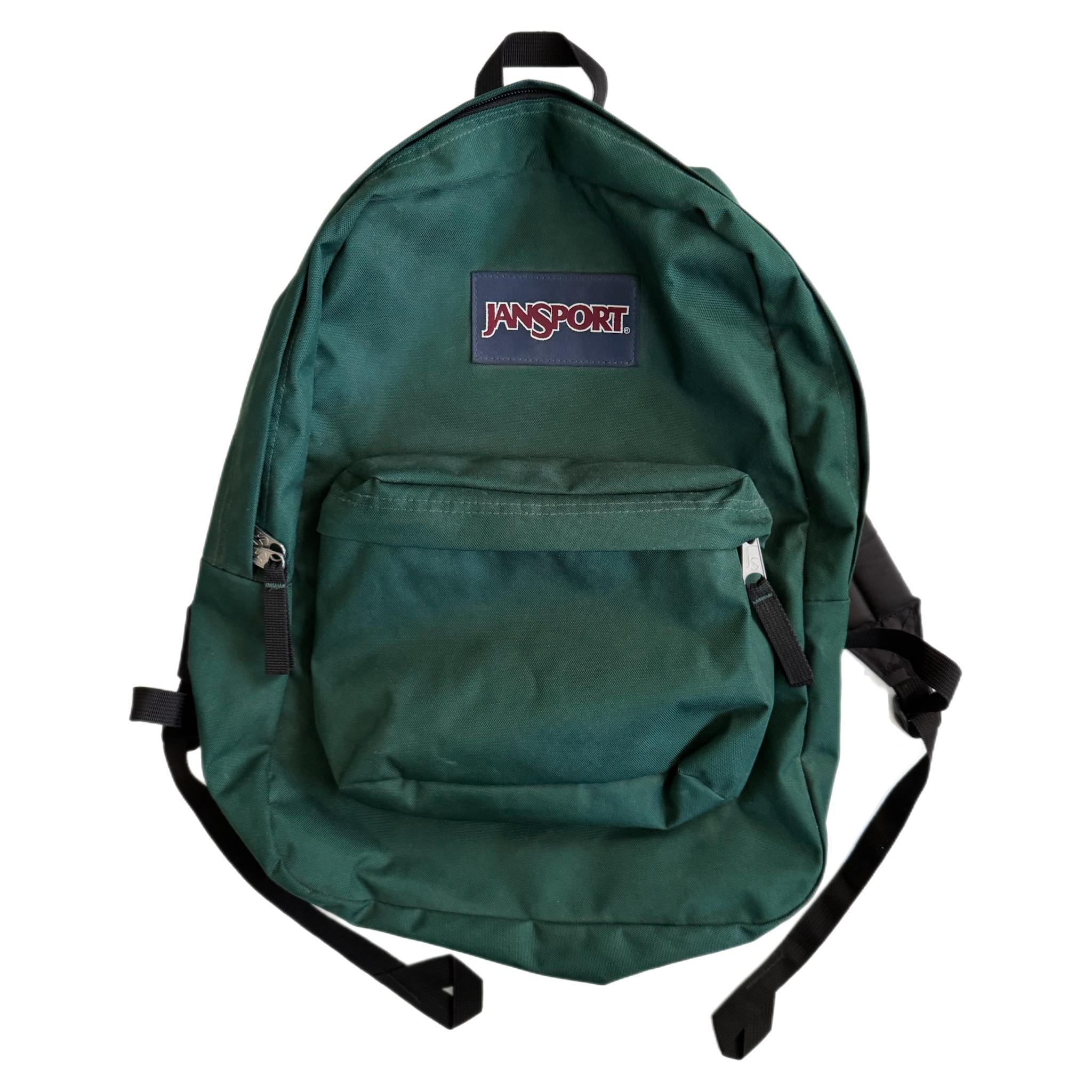 Vintage Jansport Hunter Dark Green Canvas Backpack