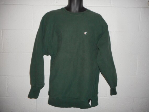 Vintage 80s 90s Green Champion Reverse Weave Sweat