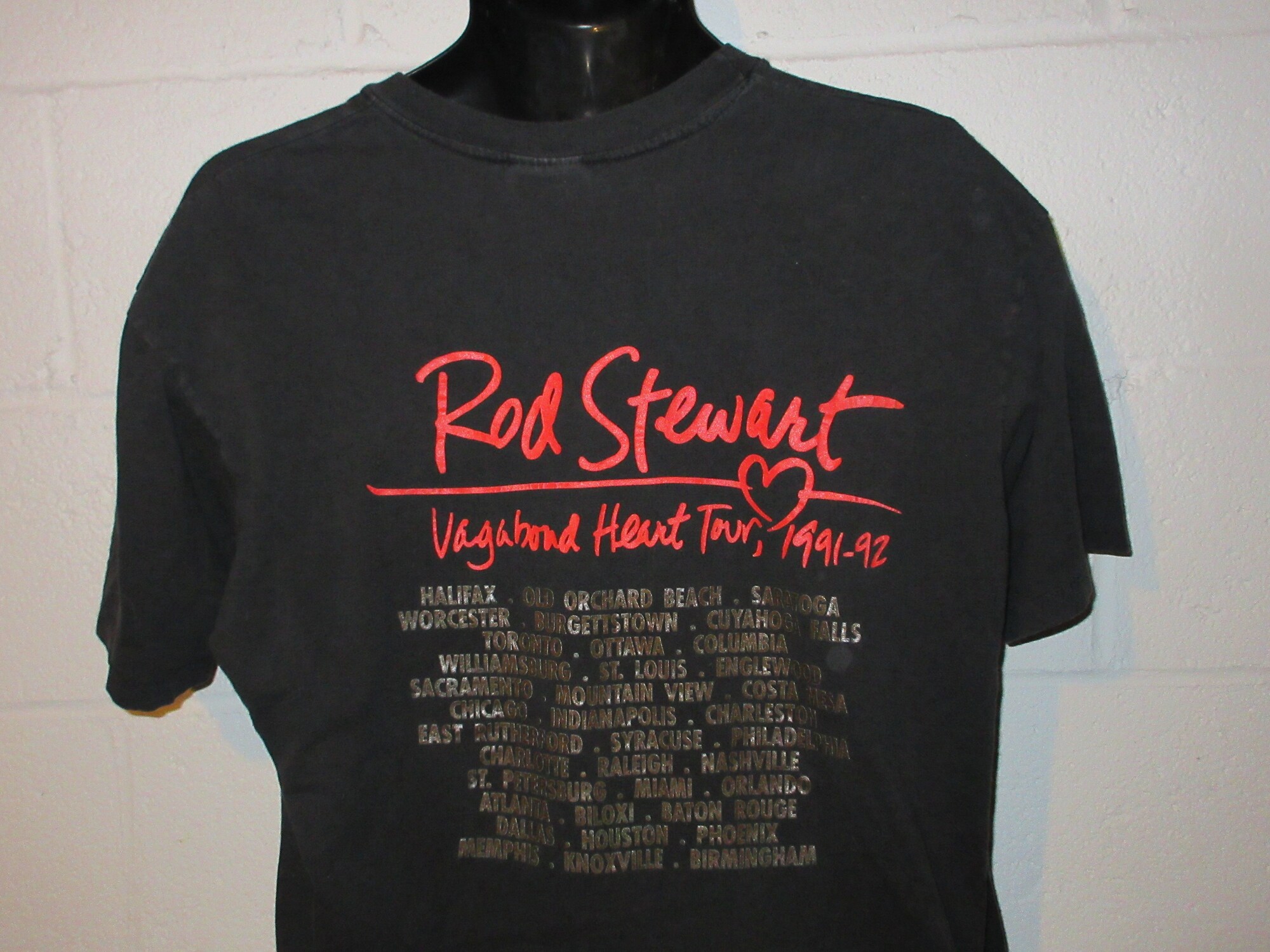 Vintage 90s Rod Stewart Vagabond Heart Tour T-Shirt