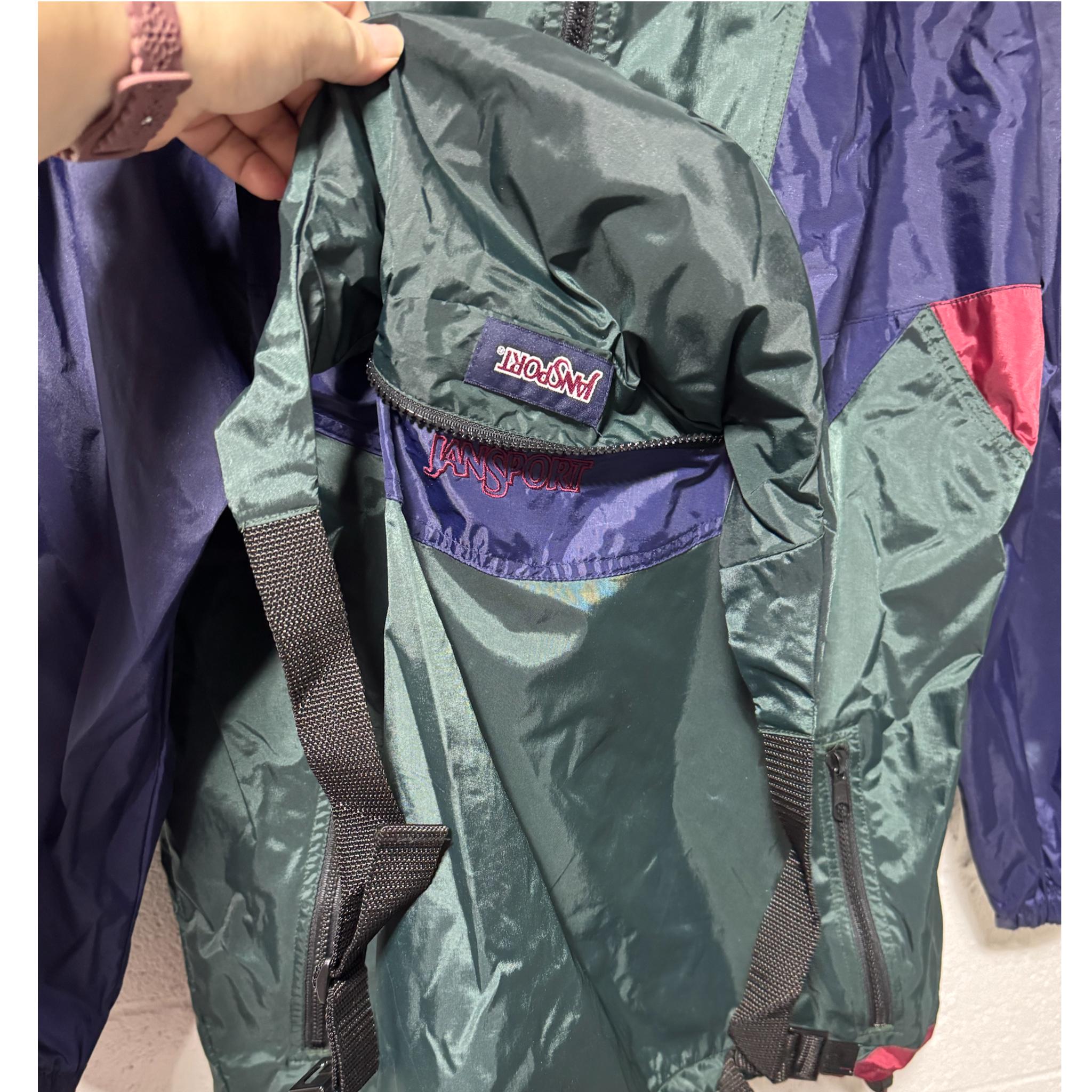 Vintage Jansport Moravian College Anorak Packable Windbreaker 