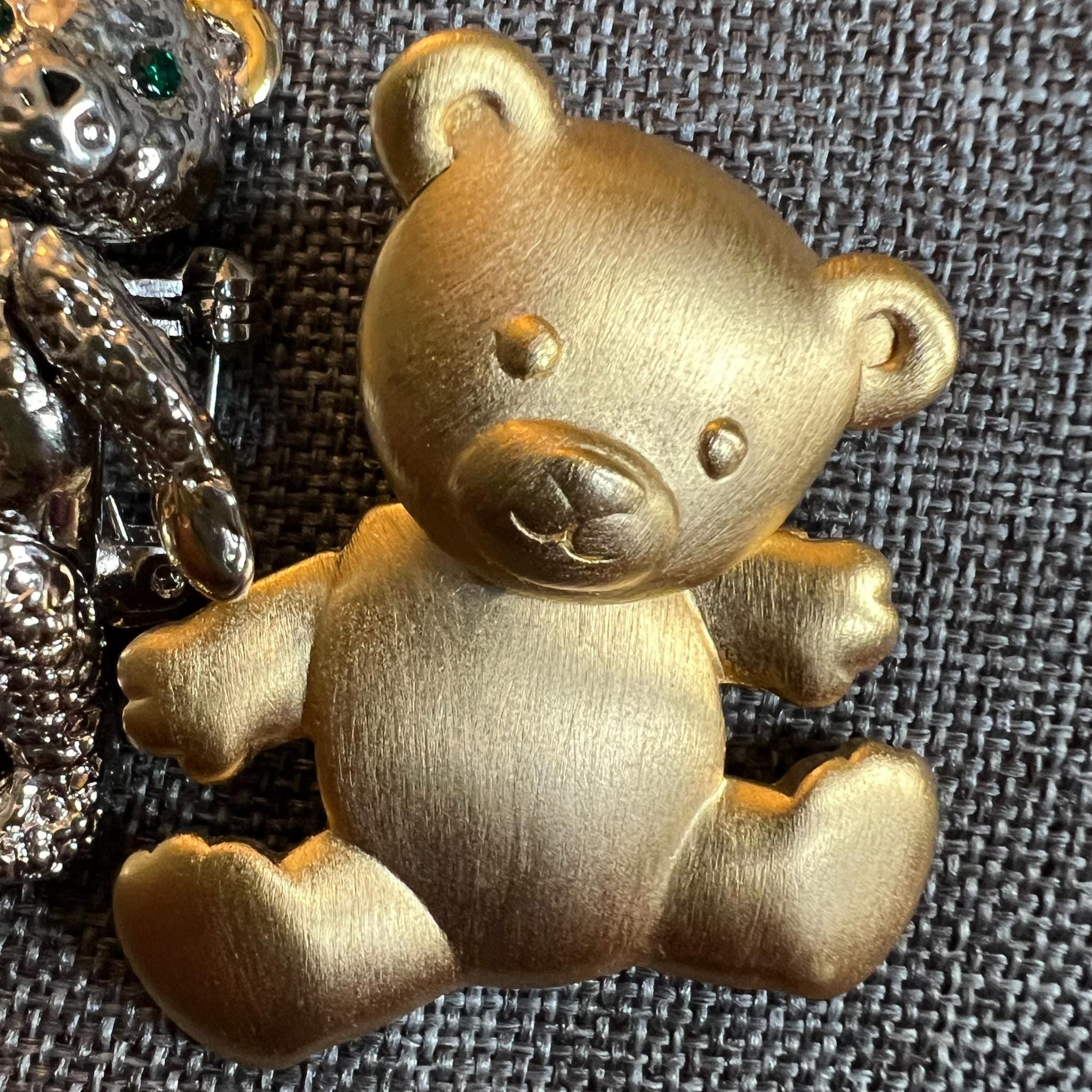 Broche Vintage Orsetto Dorée - Bigiotteria - Occasion - Parfaite Pour Accessoiriser