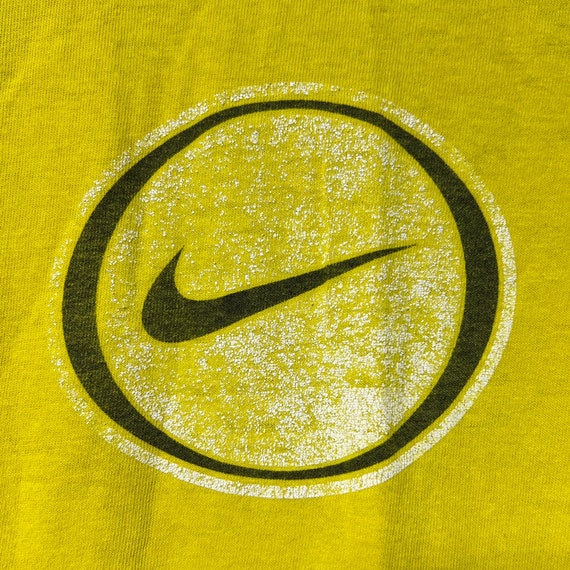 Vintage Nike Yellow Double Sided Tee Shirt M Cent… - image 6