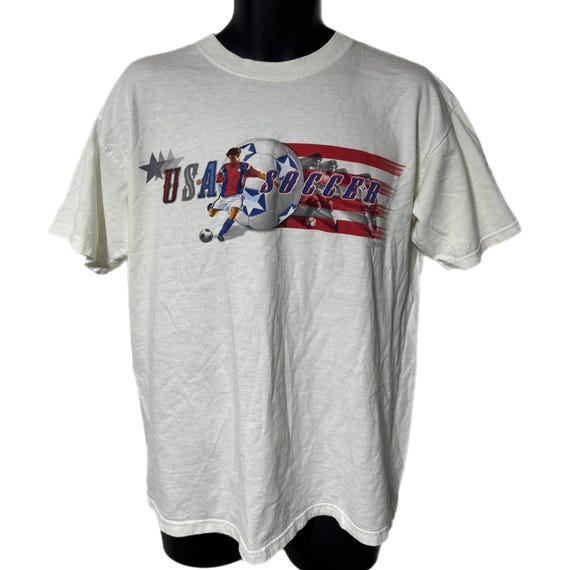 Vintage USA Soccer Tee T-Shirt Large