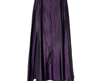 Scott McClintock Millennium 2000 Iridescent Purple Black Satin Long Maxi Skirt 8