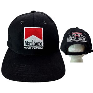 Vintage 90s Marlboro Team Penske Indy Car Adjustable Strapback Hat