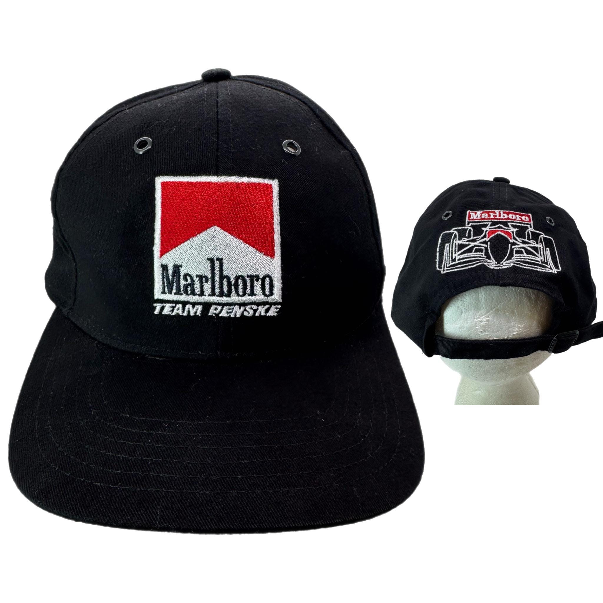 Vintage 90s Marlboro Team Penske Indy Car Adjustable Strapback Hat
