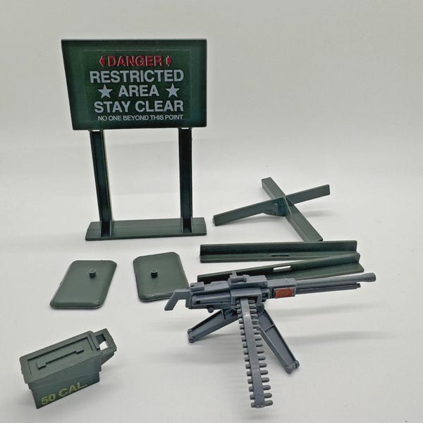 Vintage 1984 GI Joe Machine Gun Defense Unit ARAH Incomplete Accessory Set Lot