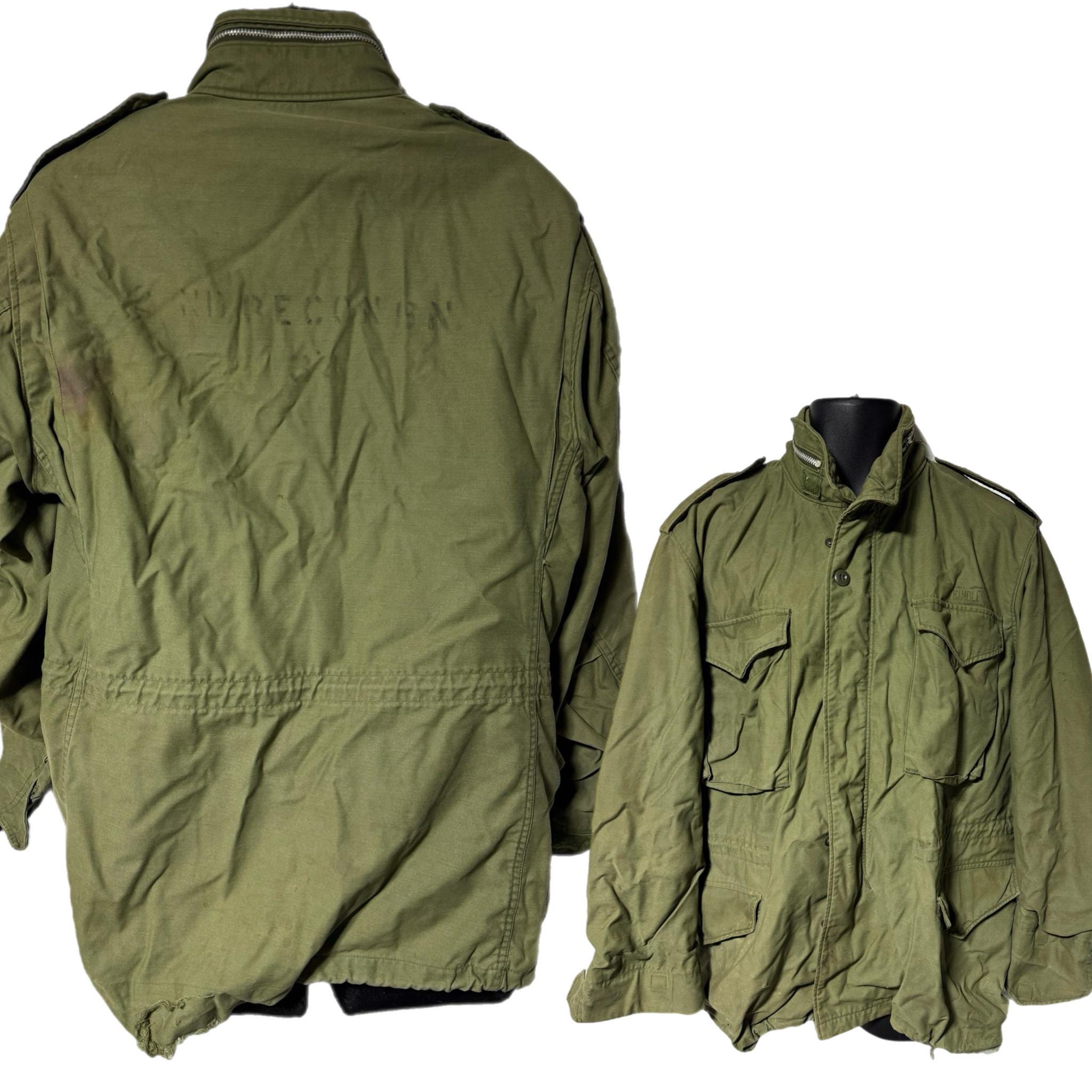 Vintage USMC M51 Field Worn Jacket M-1951 2nd Recon BN Stencil