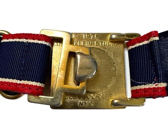 ANNE KLEIN Vintage Lion Belt S/M Red Enamel Buckle Leather Accessocraft Saks Anne Klein Leather Red Belts for Women for sale | eBay main image 4