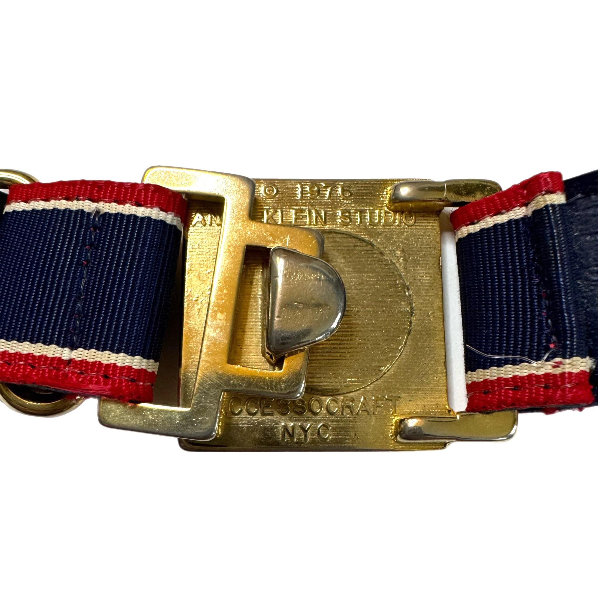 Vintage Anne Klein 1976 Accessocraft NYC Gold Lion Buckle 