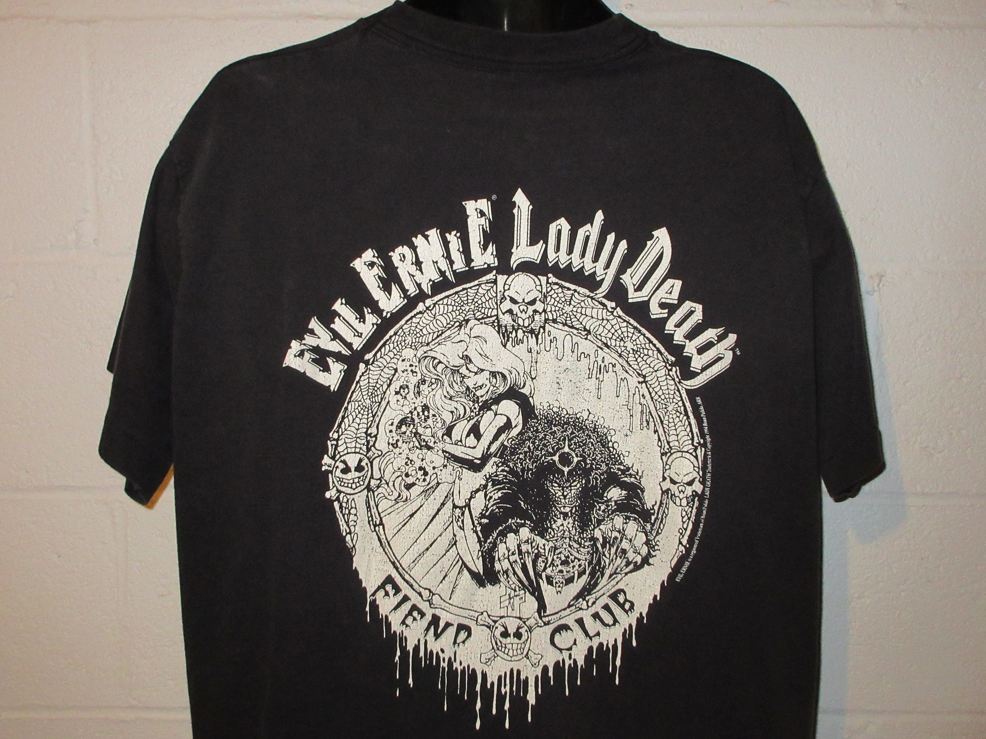 Discover Vintage 90s 1994 Evil Ernie Lady Death Fiend Club Comic T-Shirt