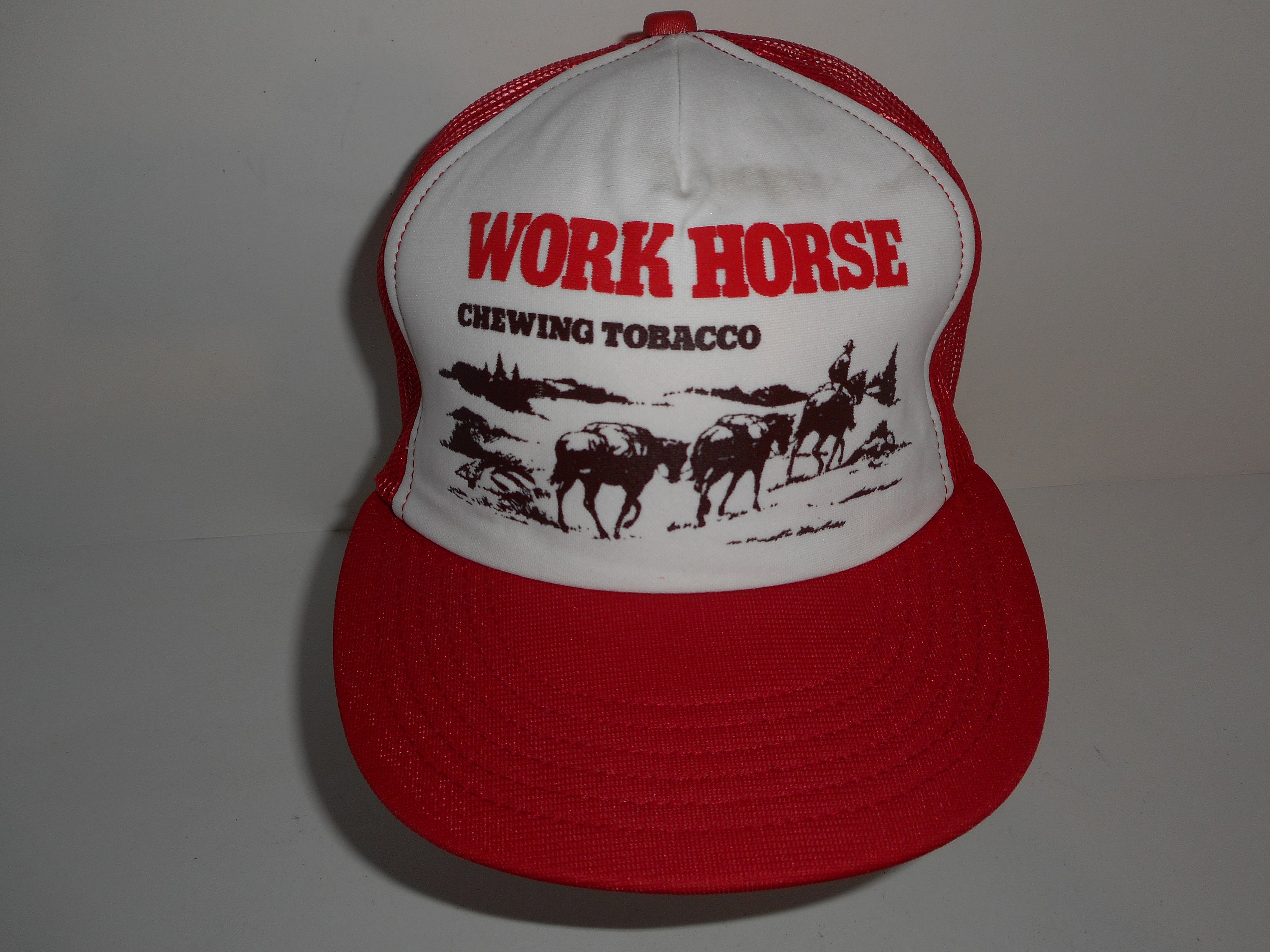 Vintage Workhorse Chewing Tobacco Trucker Snapback Hat Cap