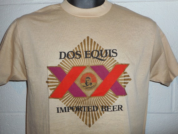 Vintage 80s Dos Equis Imported Beer T-Shirt Fits … - image 1