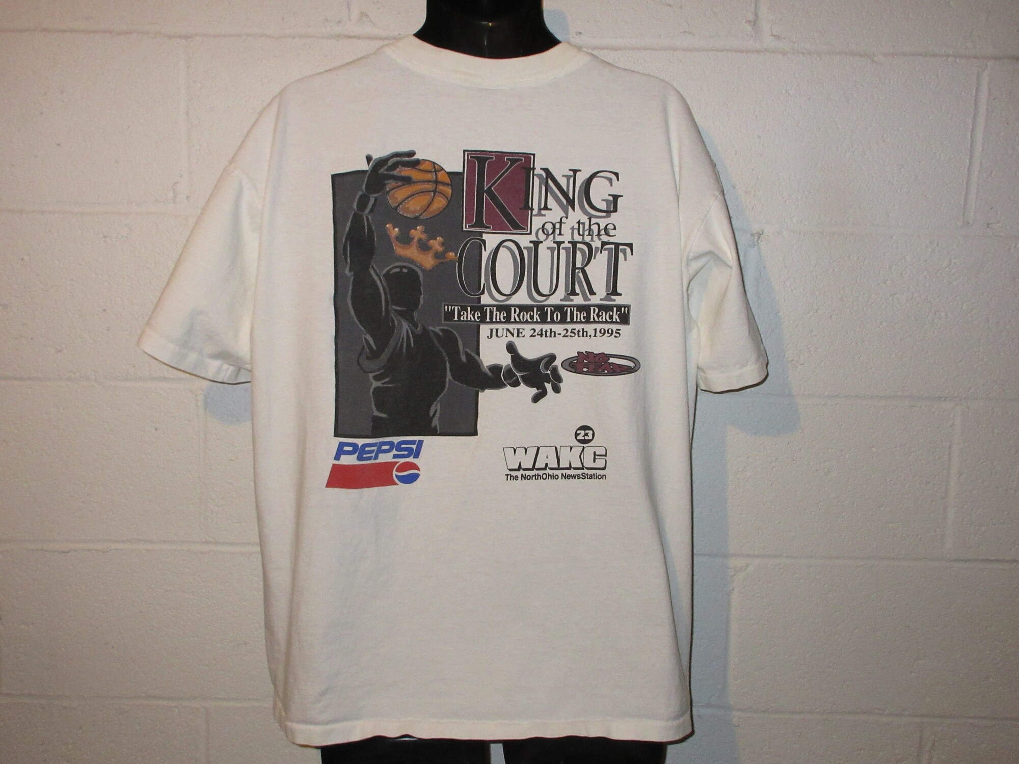 Vintage 90s Street Basketball Pepsi King of the Court Ohio T-Shirt