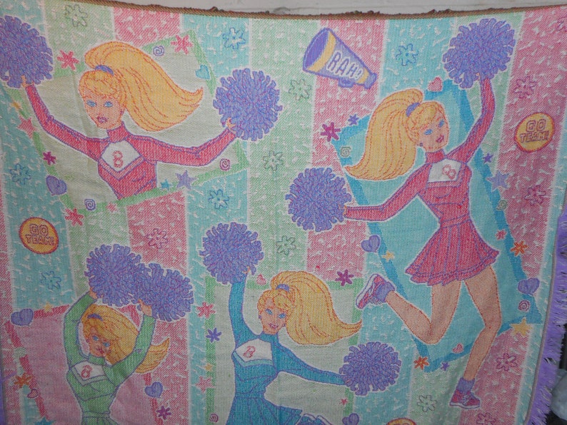 vintage barbie blanket