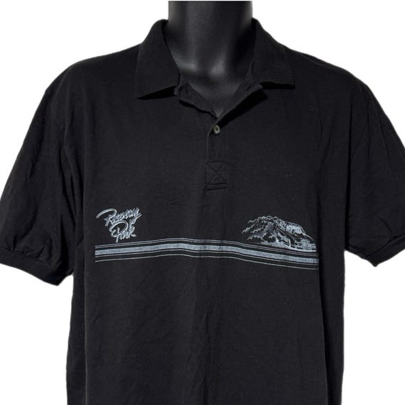 Vintage Raceway Park Englishtown Racing Short Sleeve Graphic Polo Shirt XL