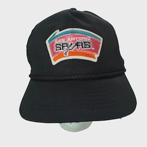 Vintage 90s San Antiono Spurs Youngan Headwear Snapback Hat Cap Rope Thin Snap