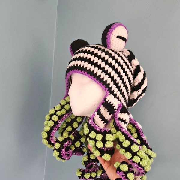 The twisted Kraken Octopus hat - beetle juice inspired - made to order
