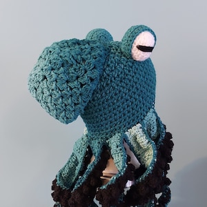 The twisted Kraken Octopus hat - Crochet Winter Hat - made to order