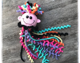 Candy Cotton the  Jelly Tot pattern - Crochet jellyfish  -  Amigurumi Jellyfish pattern