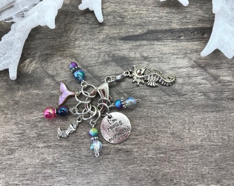 knit stitch markers - mermaid tail