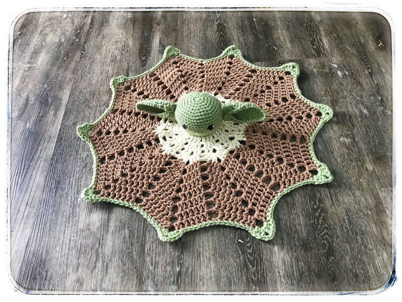 Baby Alien Crochet Pattern Lovey Pal crochet pattern Crochet lovey lovey doll yoda type doll Amigurumi lovey pattern image 4