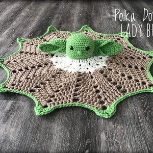 Crochet lovey Baby Alien Crochet  Ragdoll Lovey Pal crochet Amigurumi yoda type doll