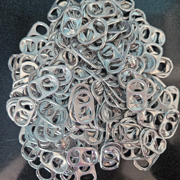 200 soda pop can tabs - recycled - reusable - craft tabs