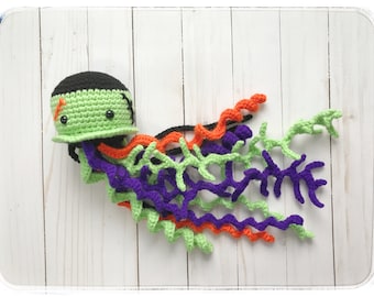 Frankie JellyStein Pal Crochet Pattern: Halloween Jellyfish Doll (US Terms)