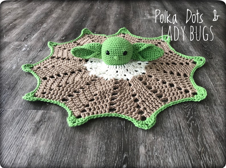 Baby Alien Crochet Pattern Lovey Pal crochet pattern Crochet lovey lovey doll yoda type doll Amigurumi lovey pattern image 1