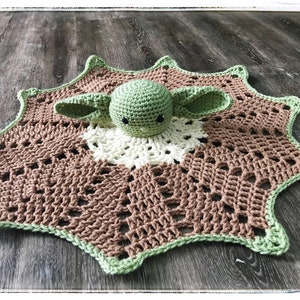 Baby Alien Crochet Pattern Lovey Pal crochet pattern Crochet lovey lovey doll yoda type doll Amigurumi lovey pattern image 3