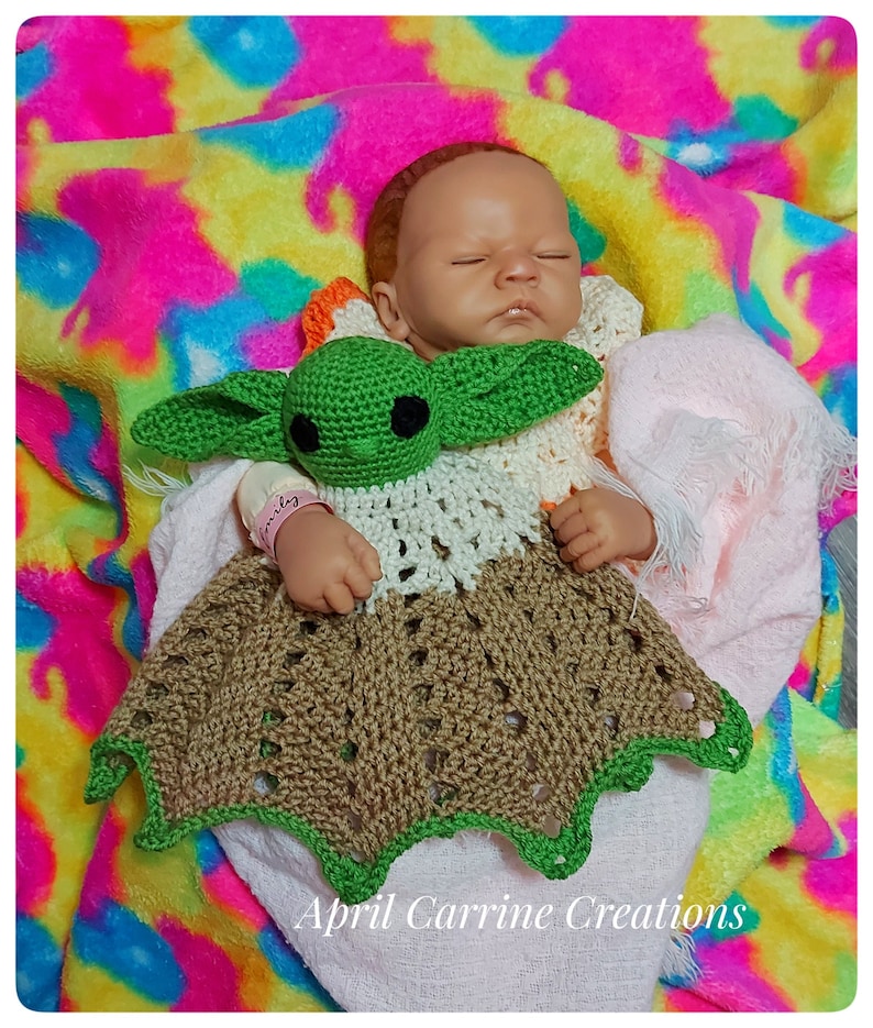 Baby Alien Crochet Pattern Lovey Pal crochet pattern Crochet lovey lovey doll yoda type doll Amigurumi lovey pattern image 10