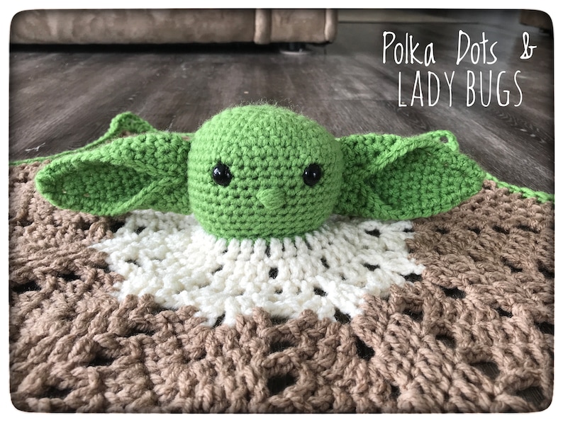 Baby Alien Crochet Pattern Lovey Pal crochet pattern Crochet lovey lovey doll yoda type doll Amigurumi lovey pattern image 2