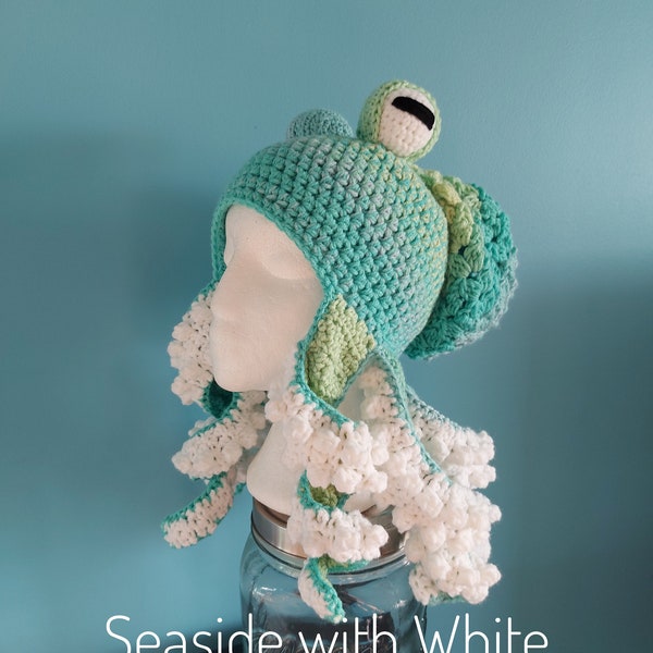 The twisted Kraken Octopus hat - Crochet Winter Hat - made to order