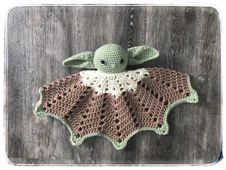 Baby Alien Crochet Pattern Lovey Pal crochet pattern Crochet lovey lovey doll yoda type doll Amigurumi lovey pattern image 8