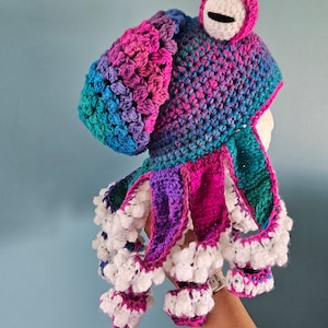 Twisted Kraken Octopus hat, Crochet Kraken Hat - made to order