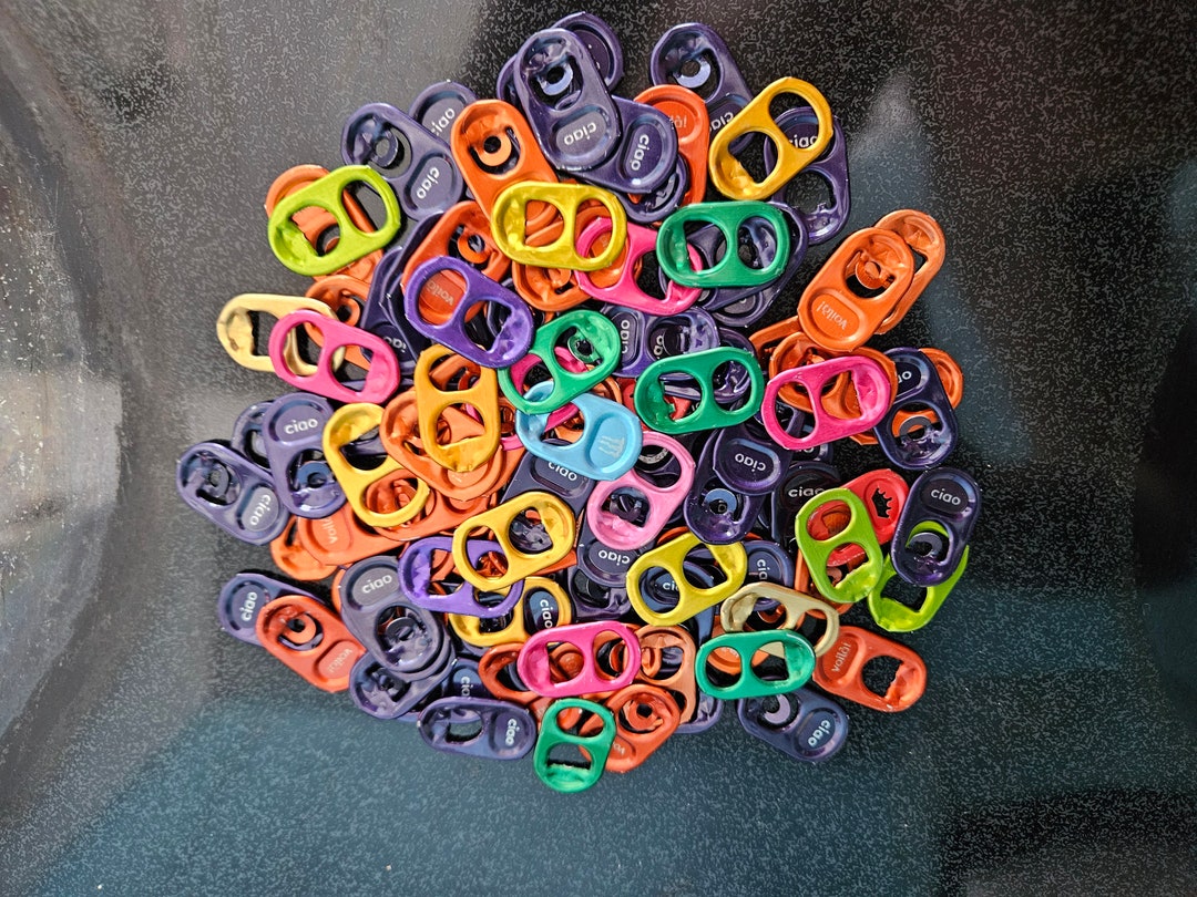 110 Soda Pop Can Tabs, Color Tabs, Recycled, Reusable, Craft Etsy